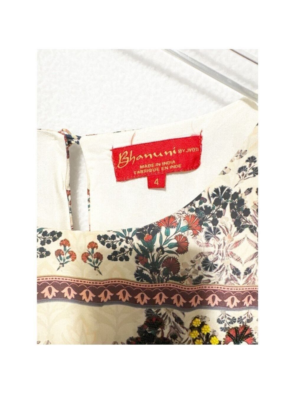 Bhanuni by Jyoti for Anthropologie Far Fields Embellished Midi Dress – Size 4 - Picture 6 of 10